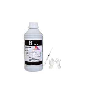Epson L810 1 Litre Siyah Muadil Mürekkep+Enjektör+Eldiven
