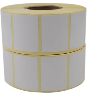 Kuşe Etiket 40mm x 30mm Ruloda 1500x2 Adet 2 Rulo 40mm Kuka Çapında Baskısız Barkod Yazıcı Etiketi