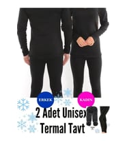 Unisex Siyah Kadın Erkek İçlik İçi Peluş Lu Kışlık Termal Tayt Kadın Tayt erkek Tayt