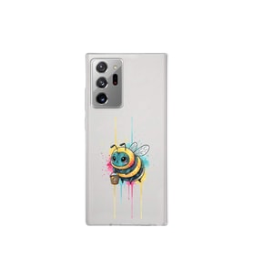 Samsung Galaxy Note 20 Ultra ile uyumlu Splash arı tasarımlı şeffaf silikon kılıf