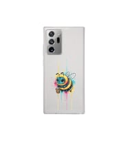 Samsung Galaxy Note 20 Ultra ile uyumlu Splash arı tasarımlı şeffaf silikon kılıf