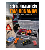 Mey İthalat® 27 Parça Profesyonel Oto Acil Durum ve Araç Yardım Ekipman Seti Taşıma Kutulu