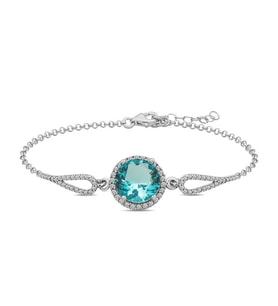 925 Ayar Gümüş Aquamarine Bileklik