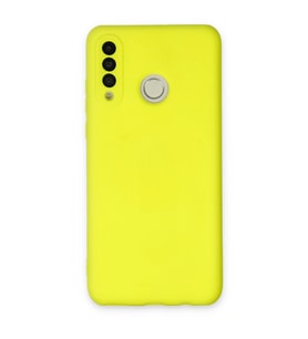 Huawei P30 Lite Kılıf Nano İçi Kadife Silikon - Sarı