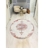 Dijital Baskı Eskitme Desenli Kaymaz Taban Halı H0353