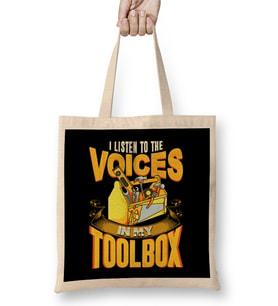 I Listen To The Voices In My Toolbox Mechanics Bez Çanta Uzun Saplı