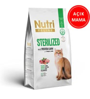 Nutri Feline Kuzulu Tahılsız Kısırlaştırılmış Kedi Maması 1 kg AÇIK