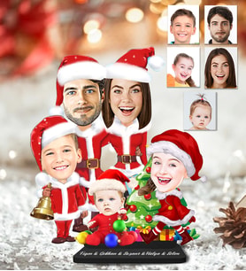 Kişiye Özel Yılbaşı Aile Ahşap Biblo-3