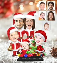 Kişiye Özel Yılbaşı Aile Ahşap Biblo-3