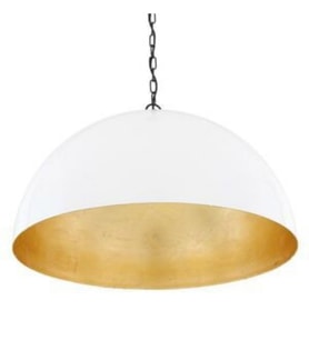 MYLİGHTS BEYAZ İÇİ ALTIN ZİNCİRLİ VİNTAGE RUSTIK METAL SARKIT 40 CM  (Siyah)