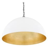 MYLİGHTS BEYAZ İÇİ ALTIN ZİNCİRLİ VİNTAGE RUSTIK METAL SARKIT 40 CM  (Siyah)