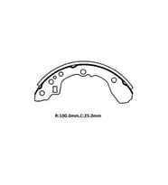 KIA CAPITAL- 88/94; ARKA FREN PABUCU (100X25) (DAIWA) 0K30A-26-28Z 707-6360