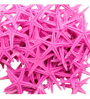Polyester Deniz Yıldızı Minik Boy  1.5 Cm -3 Cm (100 Adet)  Pembe