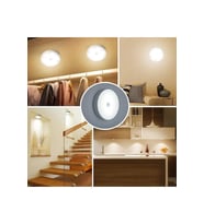 1 Adet 8 Led Hareket Sensörlü Beyaz Işık USB Şarjlı Mıknatıslı Merdiven Oda Dolap Işığı Gece Lambası