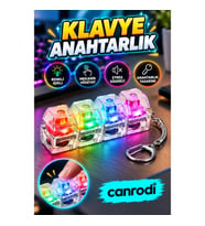 BLUE SWİTCH Işıklı Mekanik Klavye Stres Giderici Fidget Anahtarlık