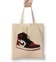 Bred 1 Sneaker Air Jordan 1 Bez Çanta Uzun Saplı