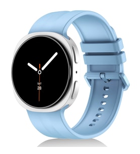 Lexroo Galaxy Watch 9 40mm KRD-159 22mm Silikon Kordon - Açık Mavi