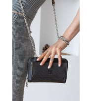ImPolo Siyah Taba Krem Kadın Omuz Çanta Ve Cüzdan 14x20 Ebatında