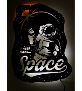 Astronot Space Led Işıklı Tablo