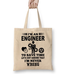 Trust Me I Am An Engineer 01 Bez Çanta Uzun Saplı