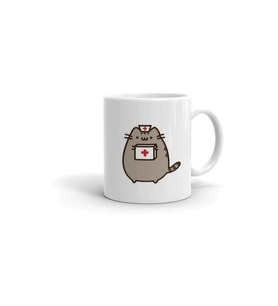 Hemşire Pusheen Baskılı Kupa Bardak