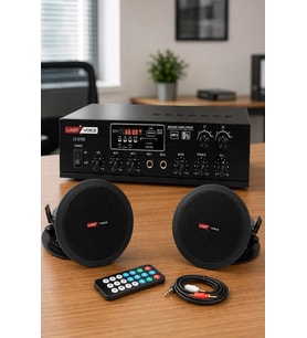 Lastvoice Black Small-4 Tavan Hoparlör ve Anfi Ses Sistemi Paketi ( 1 ANFİ + 2 HOPARLÖR)