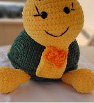 Amigurumi Büyük Kadife Kaplumbağa, 25*30 cm