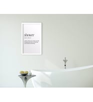 BK Home Banyo Dekoratif Ahşap Beyaz Çerçeveli Tablo-20