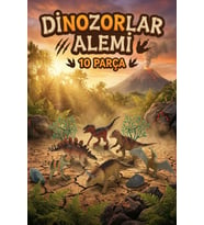 10 Parça Gerçekçi Dinozorlar Alemi Figür Oyuncak Seti - Aksesuarlı Poşetli Dinazor Seti