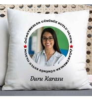 Öğretmenler Gününe Özel Fotoğraflı Yastık