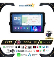 Fiat Egea 2015-2018 Model 2GB + 64GB Android 13 Kablosuz Carplay Navigasyon Multimedya Sistemi