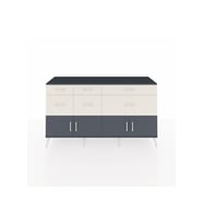 Hyperion Konsol Tek Raflı 6 Çekmeceli 4 Kapaklı 176x44x99 Antrasit-Antrasit/Aytaşı