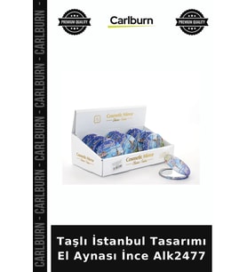Taşlı İstanbul Tasarımı El Aynası İnce Şık Tasarım Klasik Ürün Şehir Temalı
