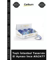 Taşlı İstanbul Tasarımı El Aynası İnce Şık Tasarım Klasik Ürün Şehir Temalı