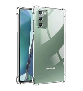 Samsung Galaxy Note 20 Shock Absorbing Darbe Emicili Şeffaf Silikon Kılıf