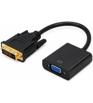 VGA Aktif Dönüştürücü Kablo, DVI-D Erkek to VGA Dişi Görüntü Çevirici Adaptör, PC Ekran Kartı Anakart DVI Çıkışından VGA Monitör Projeksiyon Bağlantı Aparatı