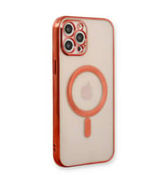 Apple İphone 12 Pro Kılıf Magneticsafe Lazer Silikon - Kırmızı