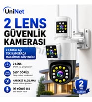 Uninet 5mp Çift Kameralı Wifi Ptz Güvenlik Kamerası – 355° Döner, Lazer Flash Led, Insan Takibi ve Gece Görüşü