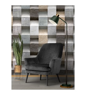 Dreamwall 3 Boyutlu Taş Duvar Desenli Silinebilir Tekstil Duvar Kağıdı (Çok Renkli)