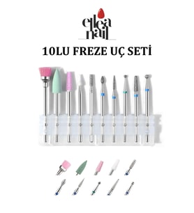 Freze Ucu Seti, Manikür Pedikür Freze Ucu 10'lu Kutulu Set
