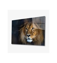 Miyrem Glasses Collection -A1^#  Aslan Hayvan Cam Tablo (Çok Renkli)