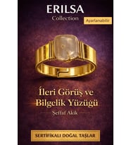 Sertifikalı Şeffaf Akik Doğal Taş Yüzük – İleri Görüş ve Bilgelik Ayarlanabilir (Çok Renkli)
