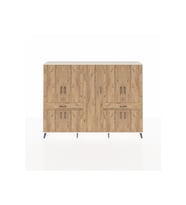 Arges Dolap 12 Raflı 2 Çekmeceli 8 Kapaklı 220x30x163 Aytaşı-Çam