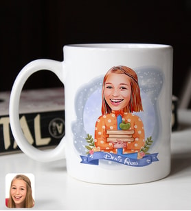 BK Gift Kişiye Özel Öğretmen Karikatürlü Beyaz Kupa Bardak-4