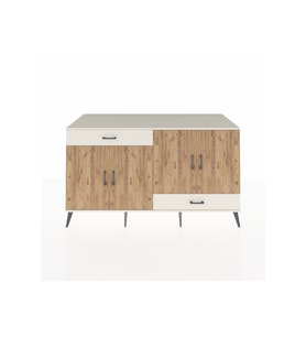 Kronos Konsol 5 Raflı 2 Çekmeceli 4 Kapaklı 176x59x99 Aytaşı-Çam/Aytaşı