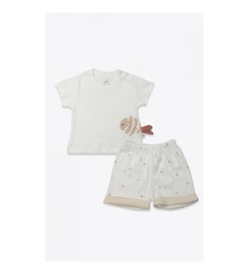 Bistyle 2li Takım Şortlu Ocean And Starfish 14148 Ekru