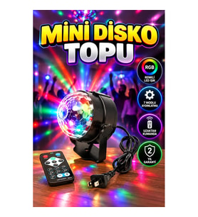 RGB LED Disko Topu 7 Modlu Sahne ve Parti Aydınlatma