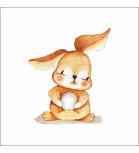 Sevimli Tavşan Duvar Sticker Duvar Sticker 25x25 CM