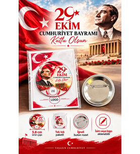 29 Ekim Cumhuriyet Bayramına Özel Rozet (5 Adet)
