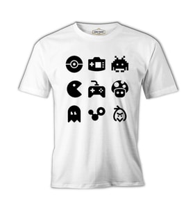 Oyun Logo - 90's Beyaz Erkek Tshirt